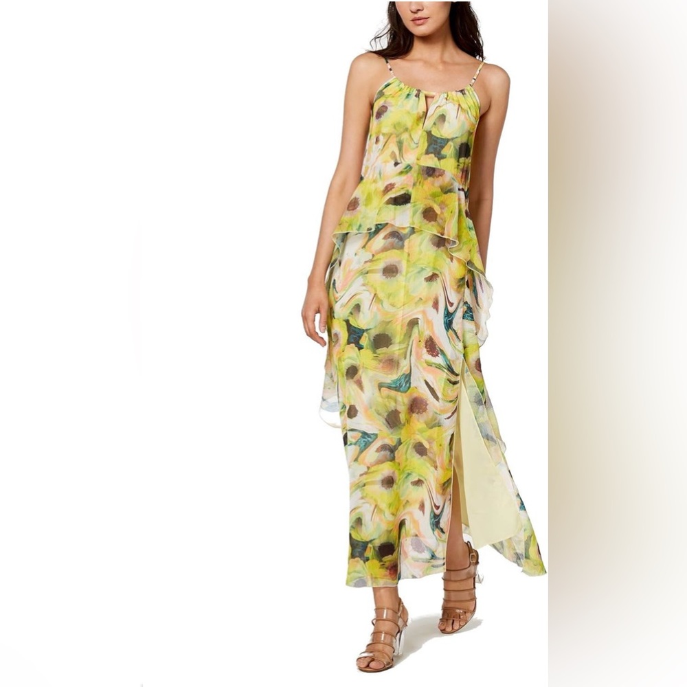 New! Yellow Floral, Maxi Women’s Dress Size Medium